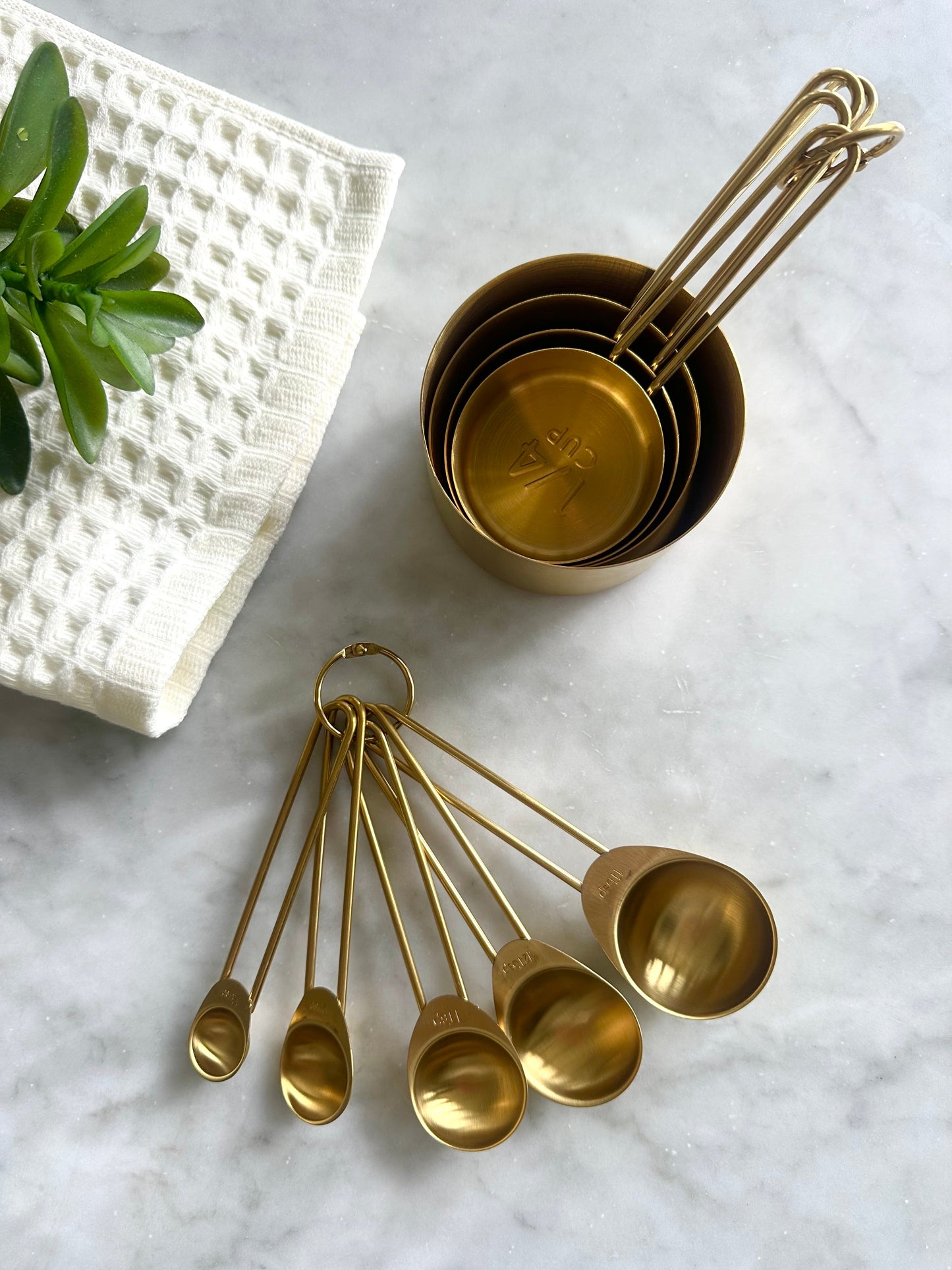 Premium Gold Measuring Cups & Spoons Set
