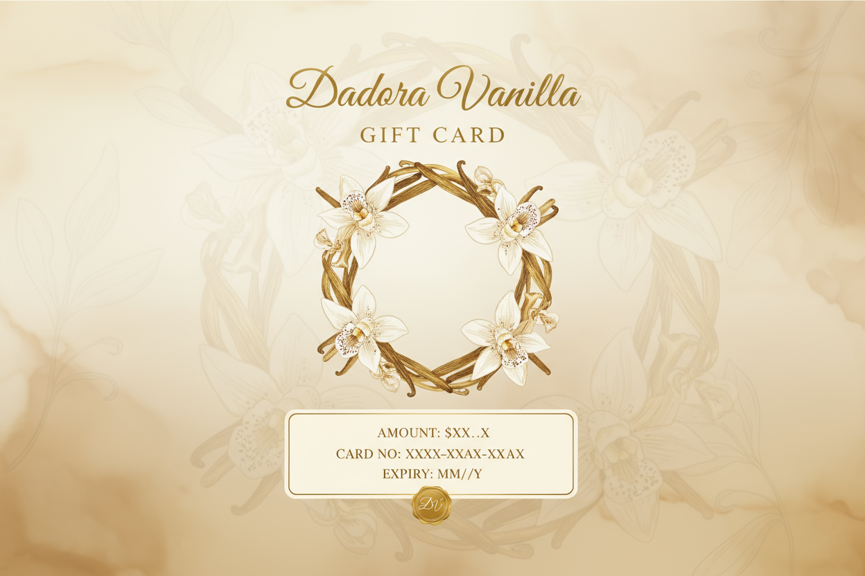 Dadora Vanilla Digital Gift Card β The Perfect Gourmet Gift 1200x1200 px