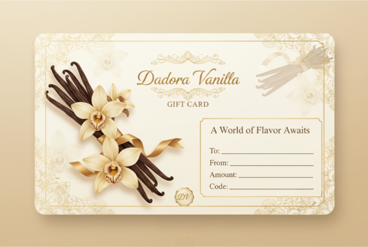 Dadora Vanilla Digital Gift Card β The Perfect Gourmet Gift