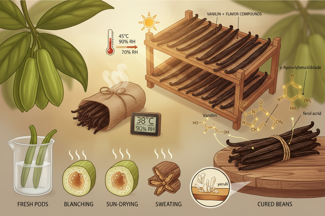 The Science of Curing Vanilla Beans: How Flavor Really Develops After Harvest