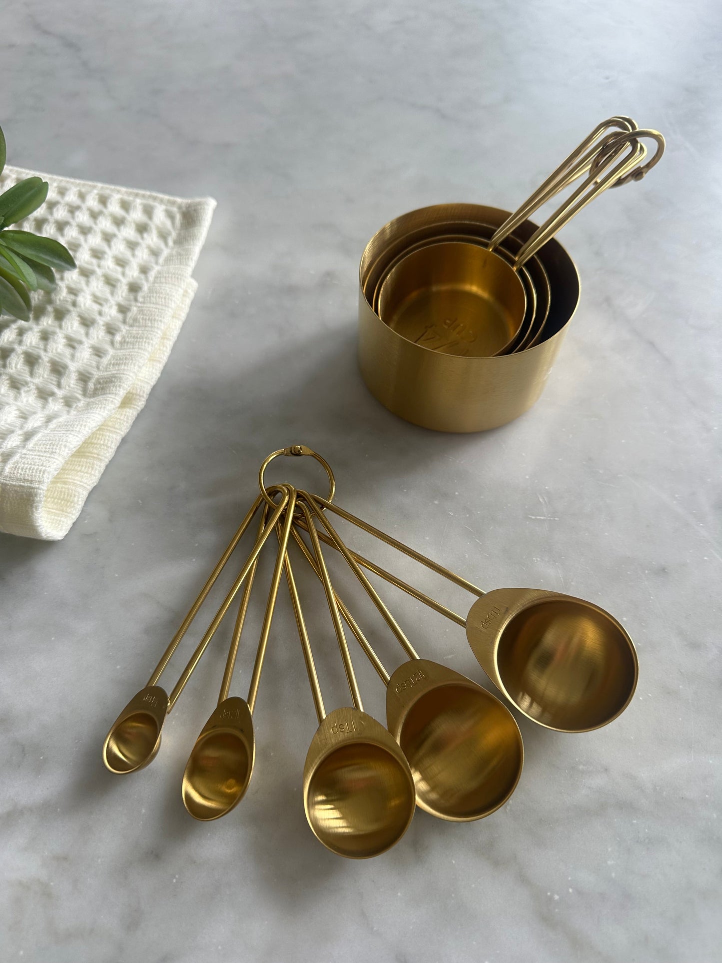Premium Gold Measuring Cups & Spoons Set