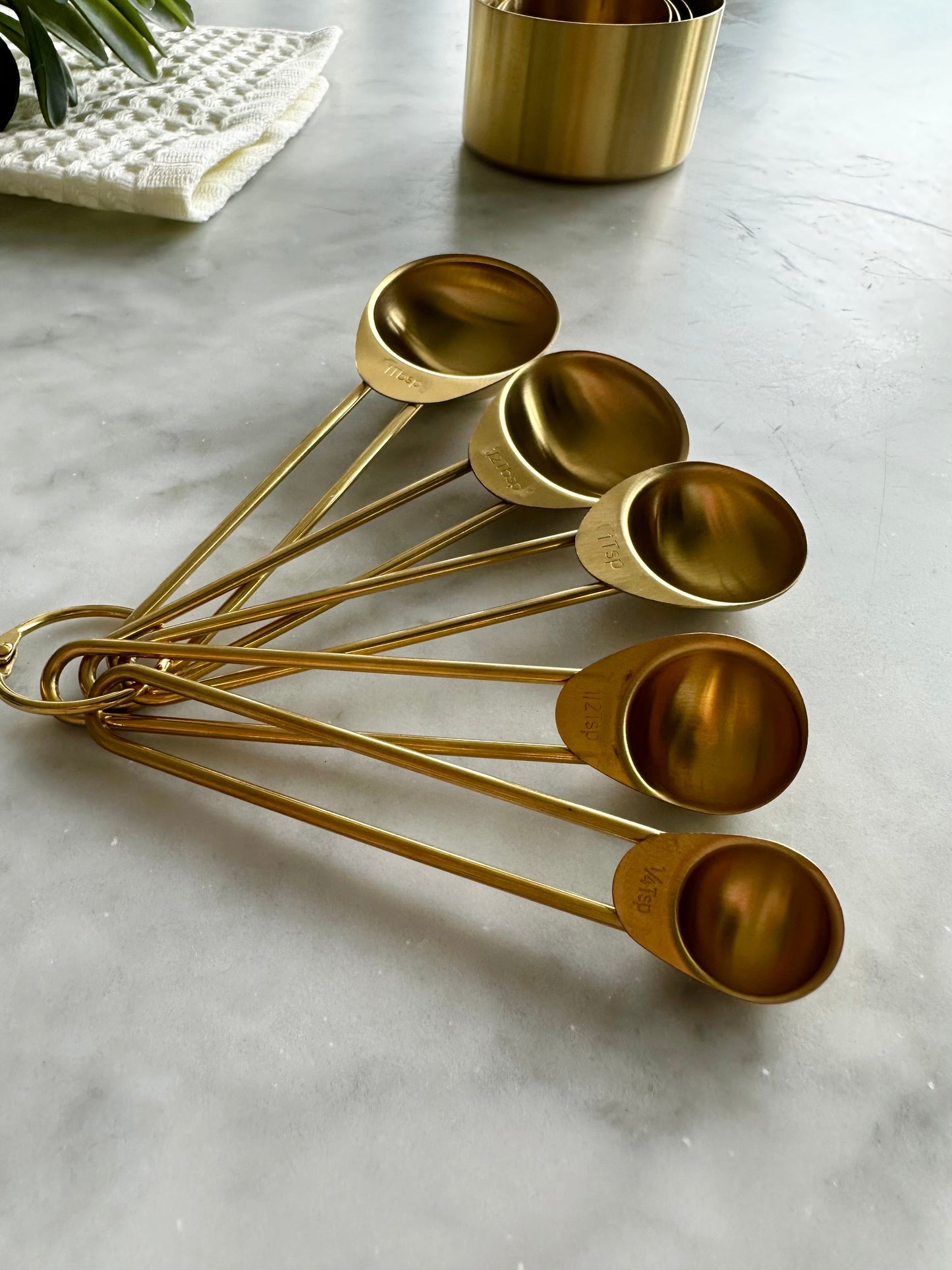 Premium Gold Measuring Cups & Spoons Set
