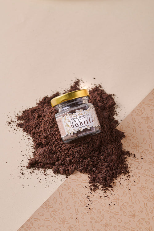 GROUND VANILLA BEAN
POWDER - TAHITIAN, ECUADORIAN GROWN